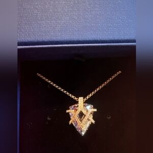 Swarovski Crystal Pendant. W/Chain, Box and COA